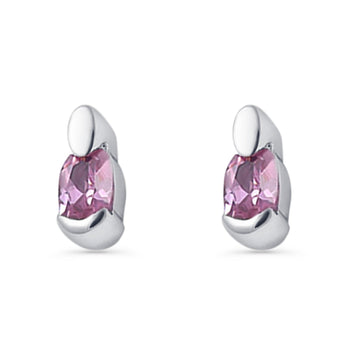 Pink CZ Earring